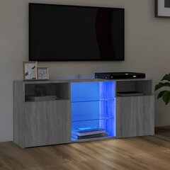 vidaXL TV-taso LED-valoilla harmaa Sonoma 120x30x50 cm hinta ja tiedot | TV-tasot | hobbyhall.fi