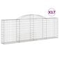 vidaXL Kaarevat kivikorit 17 kpl 300x30x100/120 cm galvanoitu rauta hinta ja tiedot | Aidat ja tarvikkeet | hobbyhall.fi