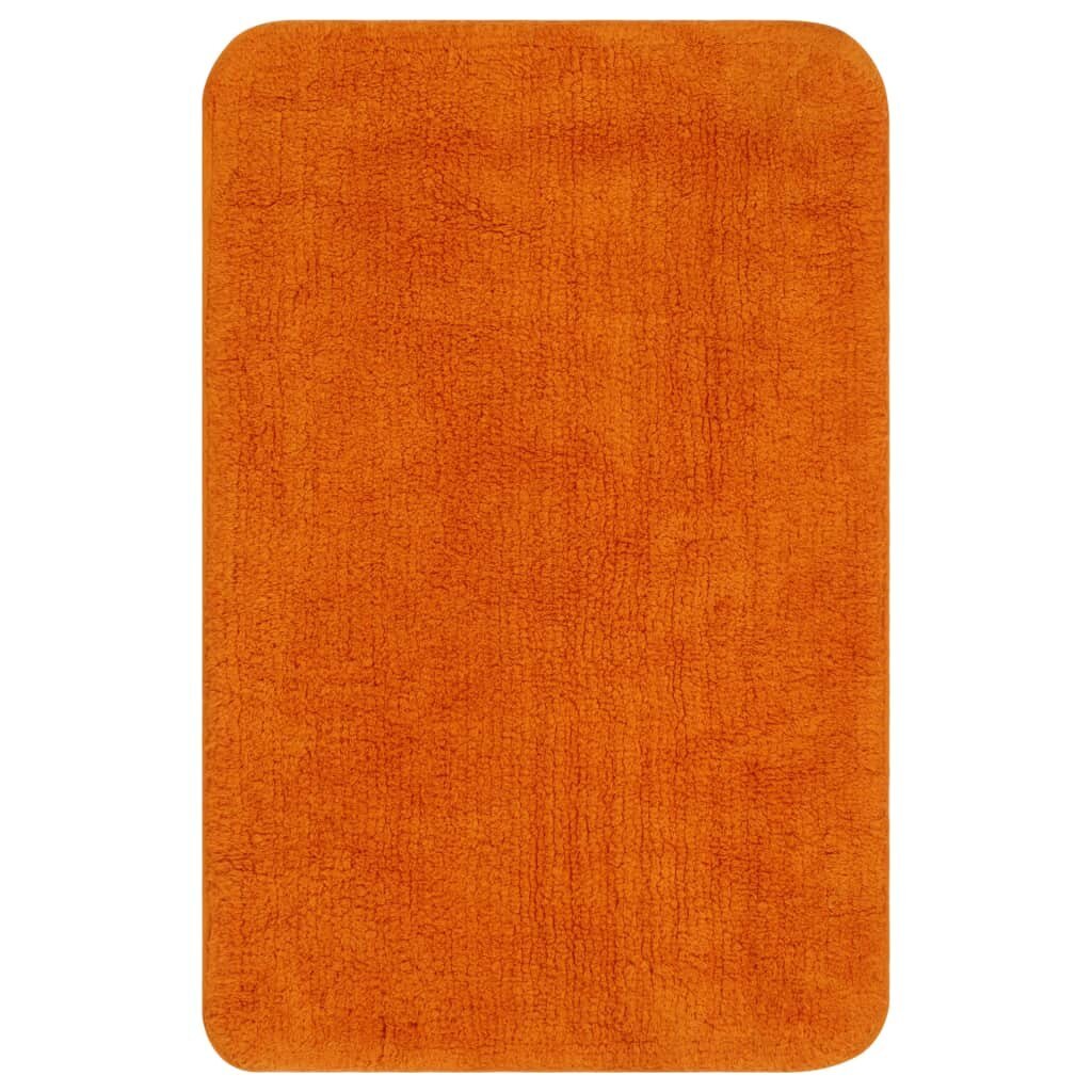 vidaXL Kylpyhuoneen mattosarja 2 osaa kangas oranssi hinta ja tiedot | Kylpyhuoneen sisustus | hobbyhall.fi