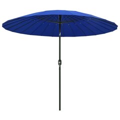 vidaXL Aurinkovarjo alumiinitanko 270 cm taivaansininen hinta ja tiedot | Aurinkovarjot ja markiisit | hobbyhall.fi