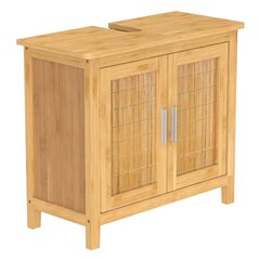 EISL Kylpyhuoneen allaskaappi bambu 67x28x60 cm hinta ja tiedot | Kylpyhuonekaapit | hobbyhall.fi