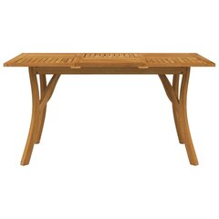 vidaXL Puutarhapöytä 150x90x75 cm täysi akasiapuu hinta ja tiedot | Puutarhapöydät | hobbyhall.fi