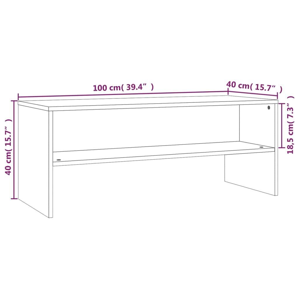 vidaXL TV-taso savutammi 100x40x40 cm tekninen puu hinta ja tiedot | TV-tasot | hobbyhall.fi