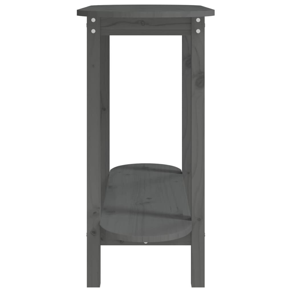 vidaXL Konsolipöytä harmaa 110x40x80 cm täysi mänty hinta ja tiedot | Sivupöydät | hobbyhall.fi