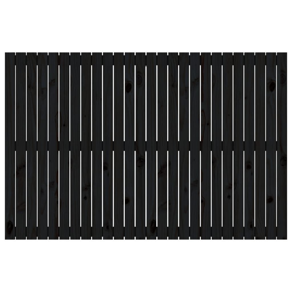 vidaXL Sängynpääty seinälle musta 166x3x110 cm täysi mänty hinta ja tiedot | Sängyt | hobbyhall.fi