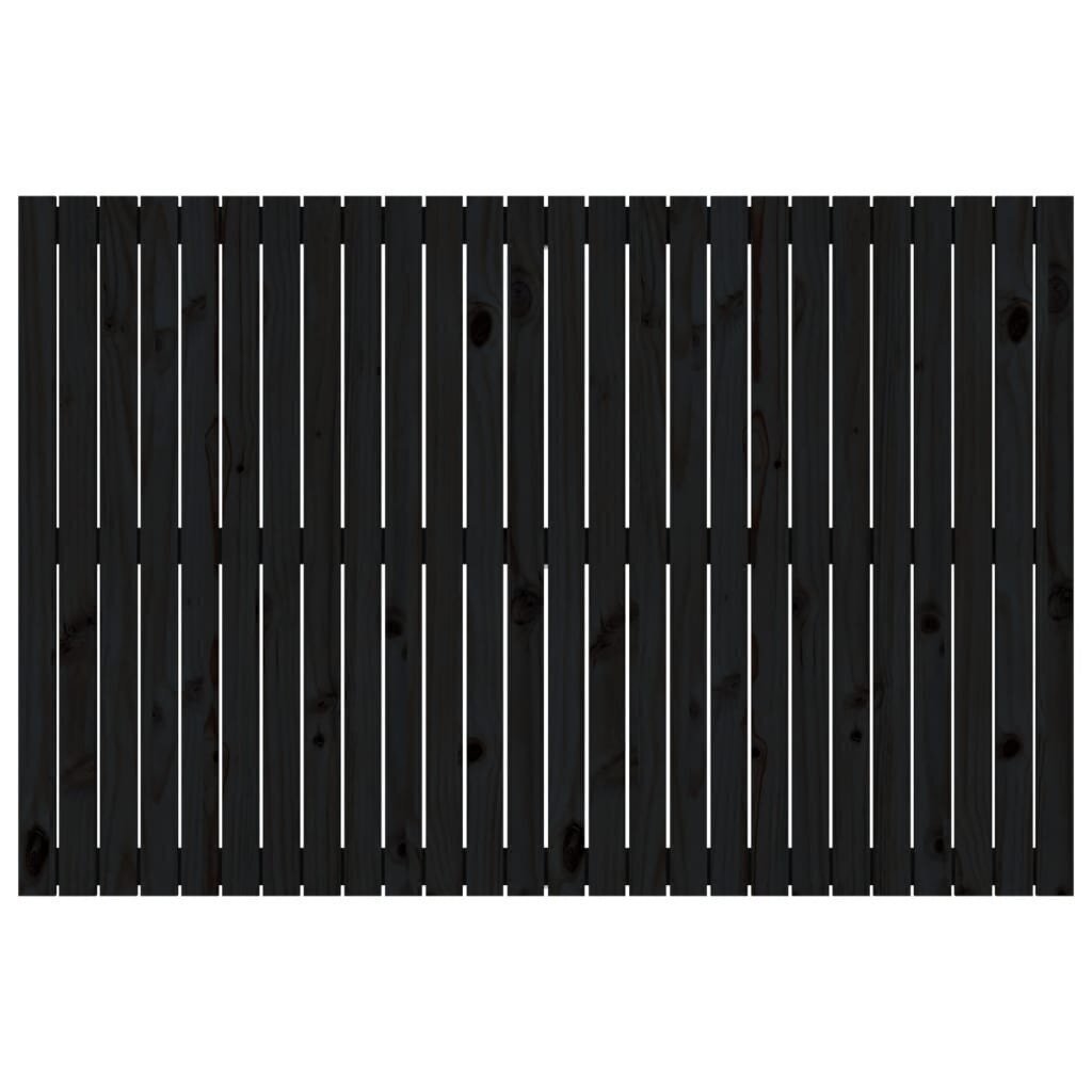 vidaXL Sängynpääty seinälle musta 166x3x110 cm täysi mänty hinta ja tiedot | Sängyt | hobbyhall.fi