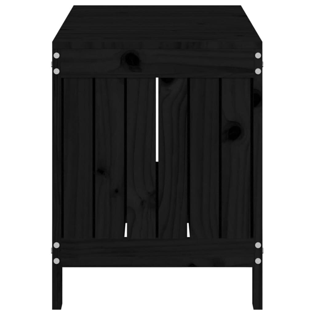 vidaXL Säilytyslaatikko musta 108x42,5x54 cm täysi mänty hinta ja tiedot | Säilytyslaatikot ja -korit | hobbyhall.fi