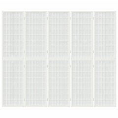 vidaXL Tilanjakaja 5 paneelia japanilaistyylinen 200x170cm valkoinen hinta ja tiedot | Sermit ja tilanjakajat | hobbyhall.fi