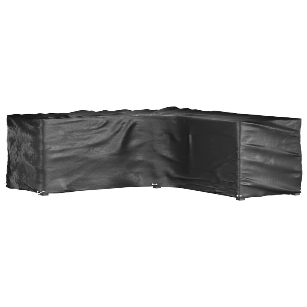 vidaXL Ulkokalustesuojat 2 kpl L-muoto 16 purjerengasta 285x285x90 cm hinta ja tiedot | Istuintyynyt, pehmusteet ja päälliset | hobbyhall.fi