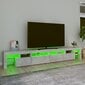 vidaXL TV-taso LED-valoilla betoninharmaa 260x36,5x40 cm hinta ja tiedot | TV-tasot | hobbyhall.fi