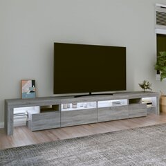 vidaXL TV-taso LED-valoilla harmaa Sonoma 260x36,5x40 cm hinta ja tiedot | TV-tasot | hobbyhall.fi