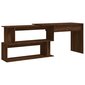 vidaXL Kulmatyöpöytä ruskea tammi 200x50x76 cm tekninen puu hinta ja tiedot | Tietokonepöydät ja työpöydät | hobbyhall.fi