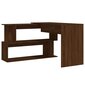 vidaXL Kulmatyöpöytä ruskea tammi 200x50x76 cm tekninen puu hinta ja tiedot | Tietokonepöydät ja työpöydät | hobbyhall.fi