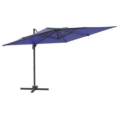 vidaXL Riippuva LED-aurinkovarjo taivaansininen 400x300 cm hinta ja tiedot | Aurinkovarjot ja markiisit | hobbyhall.fi
