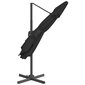 vidaXL Riippuva LED-aurinkovarjo musta 400x300 cm hinta ja tiedot | Aurinkovarjot ja markiisit | hobbyhall.fi