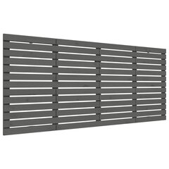 vidaXL Sängynpääty seinälle harmaa 156x3x91,5 cm täysi mänty hinta ja tiedot | Sängyt | hobbyhall.fi