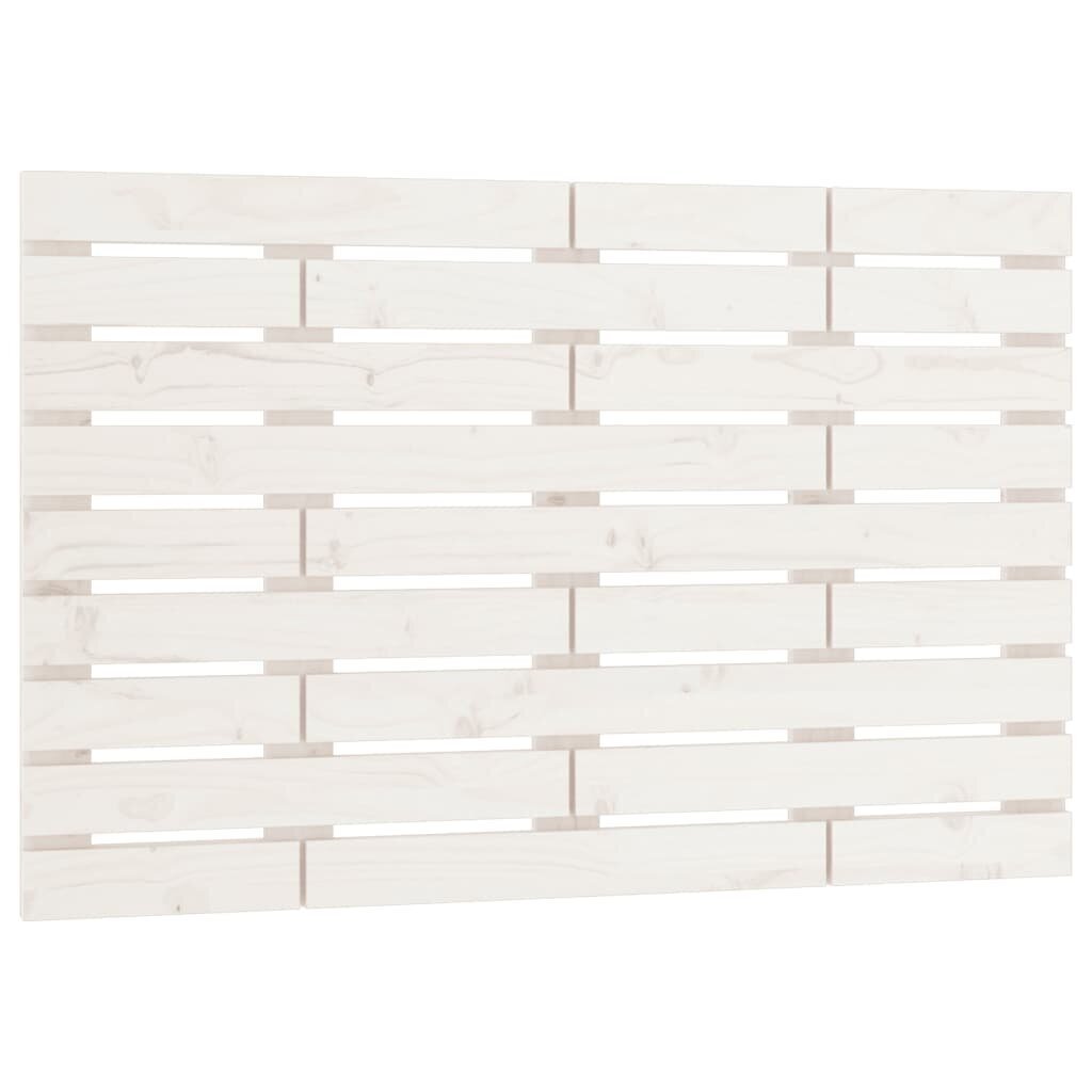 vidaXL Sängynpääty seinälle valkoinen 81x3x63 cm täysi mänty hinta ja tiedot | Sängyt | hobbyhall.fi