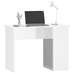 vidaXL Työpöytä korkeakiilto valkoinen 100x55x75 cm tekninen puu hinta ja tiedot | Tietokonepöydät ja työpöydät | hobbyhall.fi