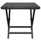 vidaXL Taitettava pöytä musta 45x35x32 cm polyrottinki hinta ja tiedot | Puutarhapöydät | hobbyhall.fi