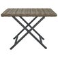 vidaXL Taitettava pöytä harmaa 45x35x32 cm polyrottinki hinta ja tiedot | Puutarhapöydät | hobbyhall.fi