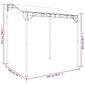 vidaXL Katos antrasiitti 2x2,3 m 180 g/m² kangas ja teräs hinta ja tiedot | Puutarhapaviljongit | hobbyhall.fi