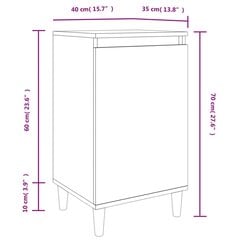 vidaXL Yöpöytä musta 40x35x70 cm tekninen puu hinta ja tiedot | Yöpöydät | hobbyhall.fi