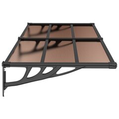 vidaXL Ovikatos musta 199x90 cm polykarbonaatti hinta ja tiedot | Aurinkovarjot ja markiisit | hobbyhall.fi