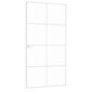 vidaXL Sisäovi valkoinen 102x201,5 cm karkaistu lasi ja alumiini ohut hinta ja tiedot | Sisäovet | hobbyhall.fi