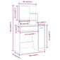 VidaXL Peilipöytä musta 86,5x35x136 cm hinta ja tiedot | Peilipöydät | hobbyhall.fi