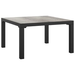 vidaXL Ulkosohvapöytä harmaa 55x55x31 cm DPC ja teräs hinta ja tiedot | Puutarhapöydät | hobbyhall.fi