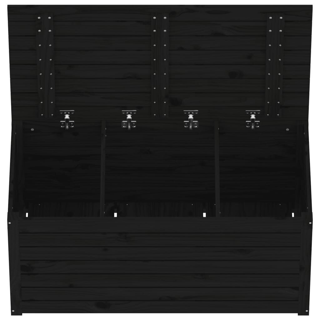 vidaXL Puutarhalaatikko musta 101x50,5x46,5 cm täysi mänty hinta ja tiedot | Säilytyslaatikot ja -korit | hobbyhall.fi