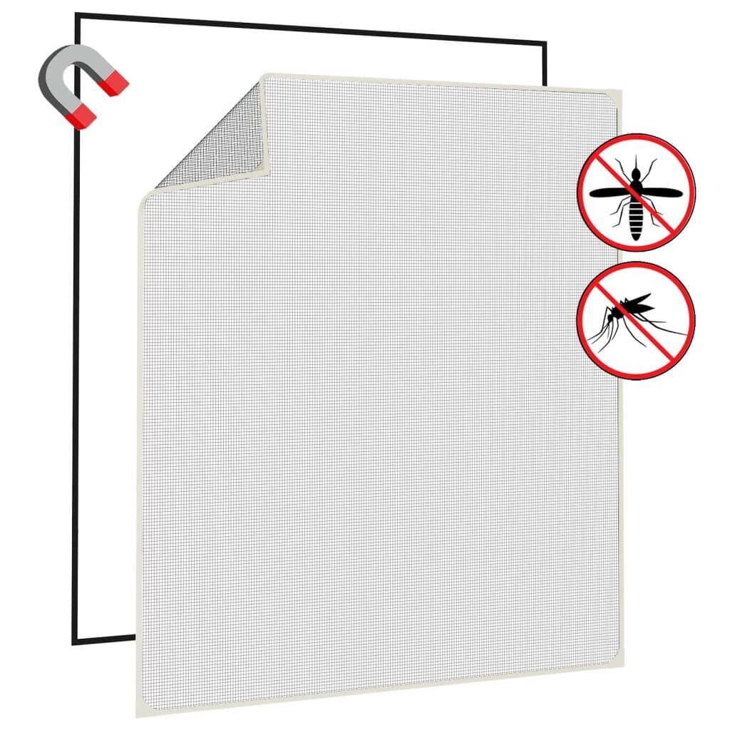 vidaXL Magneettinen hyönteisverkko ikkunaan valkoinen 120x140 cm hinta ja tiedot | Hyttysverkot | hobbyhall.fi