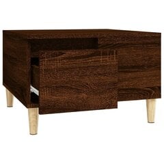 vidaXL Sohvapöytä ruskea tammi 55x55x36,5 cm tekninen puu hinta ja tiedot | Sohvapöydät | hobbyhall.fi