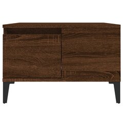 vidaXL Sohvapöytä ruskea tammi 55x55x36,5 cm tekninen puu hinta ja tiedot | Sohvapöydät | hobbyhall.fi