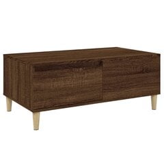 vidaXL Sohvapöytä ruskea tammi 90x50x36,5 cm tekninen puu hinta ja tiedot | Sohvapöydät | hobbyhall.fi