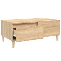 vidaXL Sohvapöytä Sonoma-tammi 90x50x36,5 cm tekninen puu hinta ja tiedot | Sohvapöydät | hobbyhall.fi