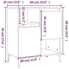 vidaXL Senkki valkoinen 60x35x70 cm tekninen puu hinta ja tiedot | Olohuoneen kaapit ja lipastot | hobbyhall.fi