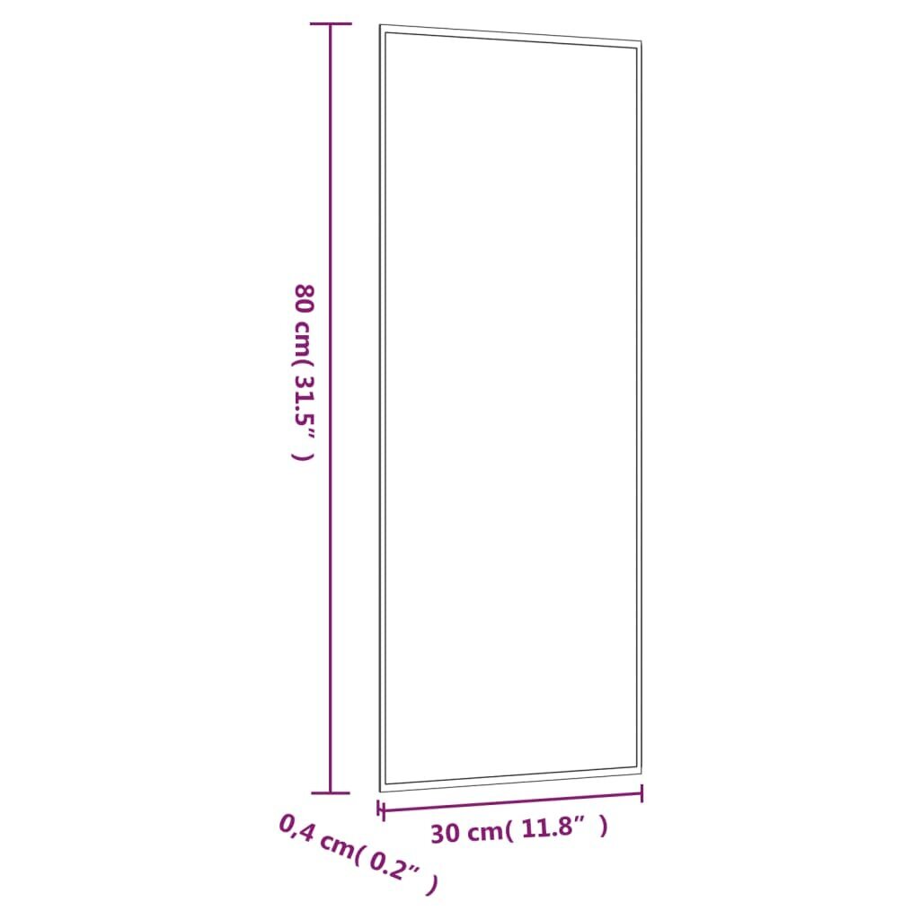 vidaXL Seinäpeili 30x80 cm lasi suorakulmio hinta ja tiedot | Peilit | hobbyhall.fi