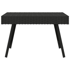 vidaXL Kokoontaittuva sivupöytä musta 60x40x38 cm polyrottinki hinta ja tiedot | Sohvapöydät | hobbyhall.fi