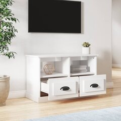vidaXL TV-taso korkeakiilto valkoinen 80x35x50 cm tekninen puu hinta ja tiedot | TV-tasot | hobbyhall.fi