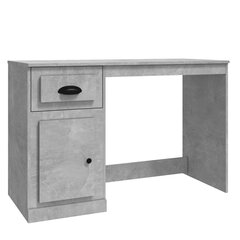 vidaXL Työpöytä laatikolla betoninharmaa 115x50x75 cm tekninen puu hinta ja tiedot | Tietokonepöydät ja työpöydät | hobbyhall.fi