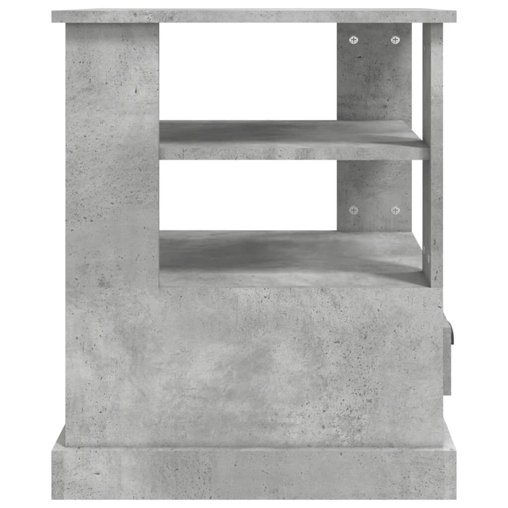 vidaXL Sivupöytä betoninharmaa 50x50x60 cm tekninen puu hinta ja tiedot | Sohvapöydät | hobbyhall.fi
