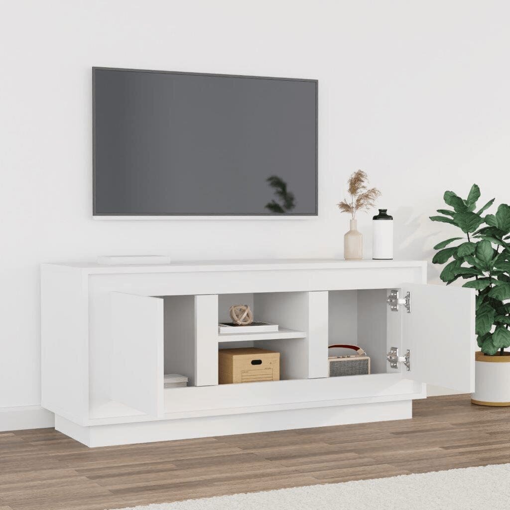 vidaXL TV-taso valkoinen 102x35x45 cm tekninen puu hinta ja tiedot | TV-tasot | hobbyhall.fi
