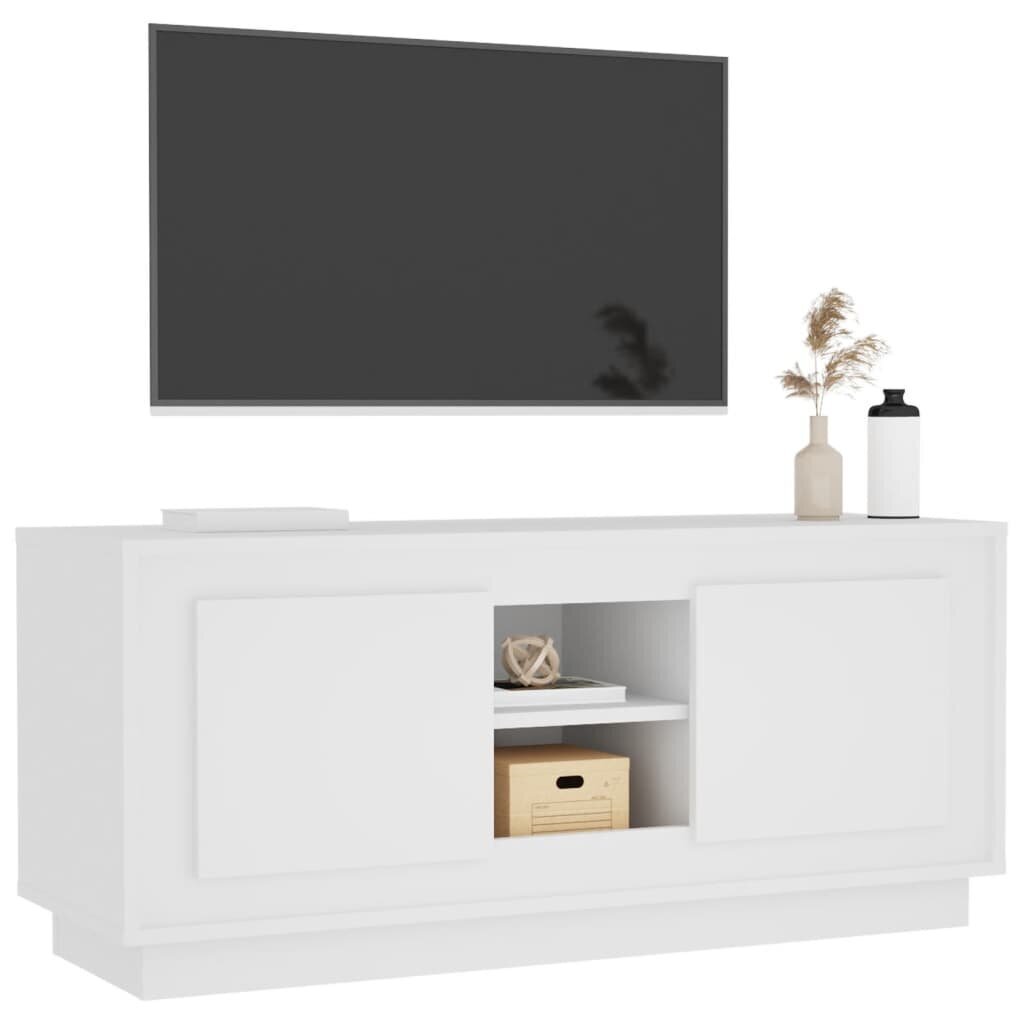 vidaXL TV-taso valkoinen 102x35x45 cm tekninen puu hinta ja tiedot | TV-tasot | hobbyhall.fi