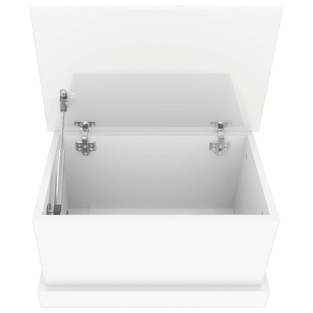 vidaXL Säilytyslaatikko korkeakiilto valk. 50x30x28 cm tekninen puu hinta ja tiedot | Säilytyslaatikot ja -korit | hobbyhall.fi