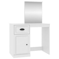 vidaXL Peilipöytä valkoinen 90x50x132,5 cm tekninen puu hinta ja tiedot | Yöpöydät | hobbyhall.fi