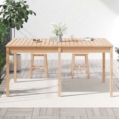 vidaXL Puutarhapöytä 159,5x82,5x76 cm täysi mänty hinta ja tiedot | Puutarhapöydät | hobbyhall.fi