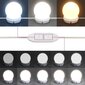 vidaXL Peilipöytä LED-valot harmaa Sonoma 90x50x132,5 cm tekninen puu hinta ja tiedot | Peilipöydät | hobbyhall.fi