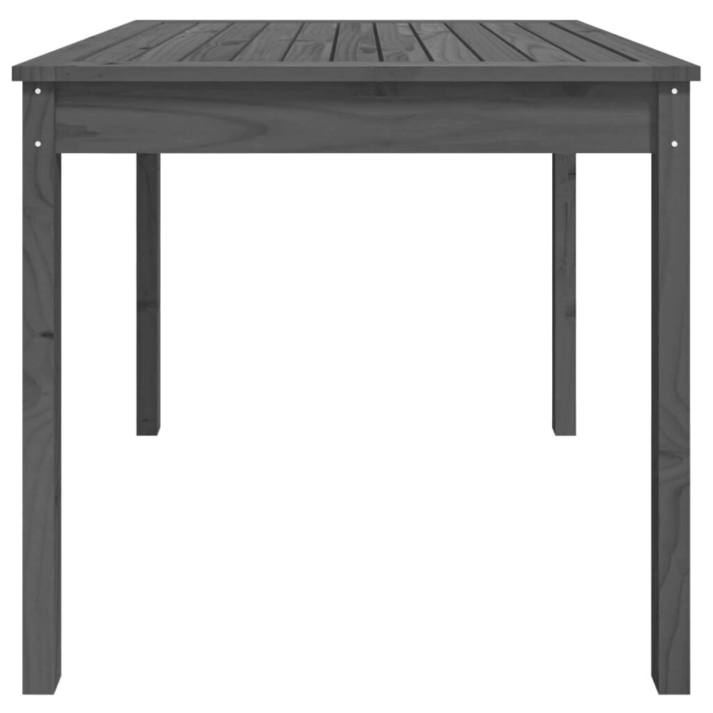 vidaXL Puutarhapöytä harmaa 82,5x82,5x76 cm täysi mänty hinta ja tiedot | Puutarhapöydät | hobbyhall.fi