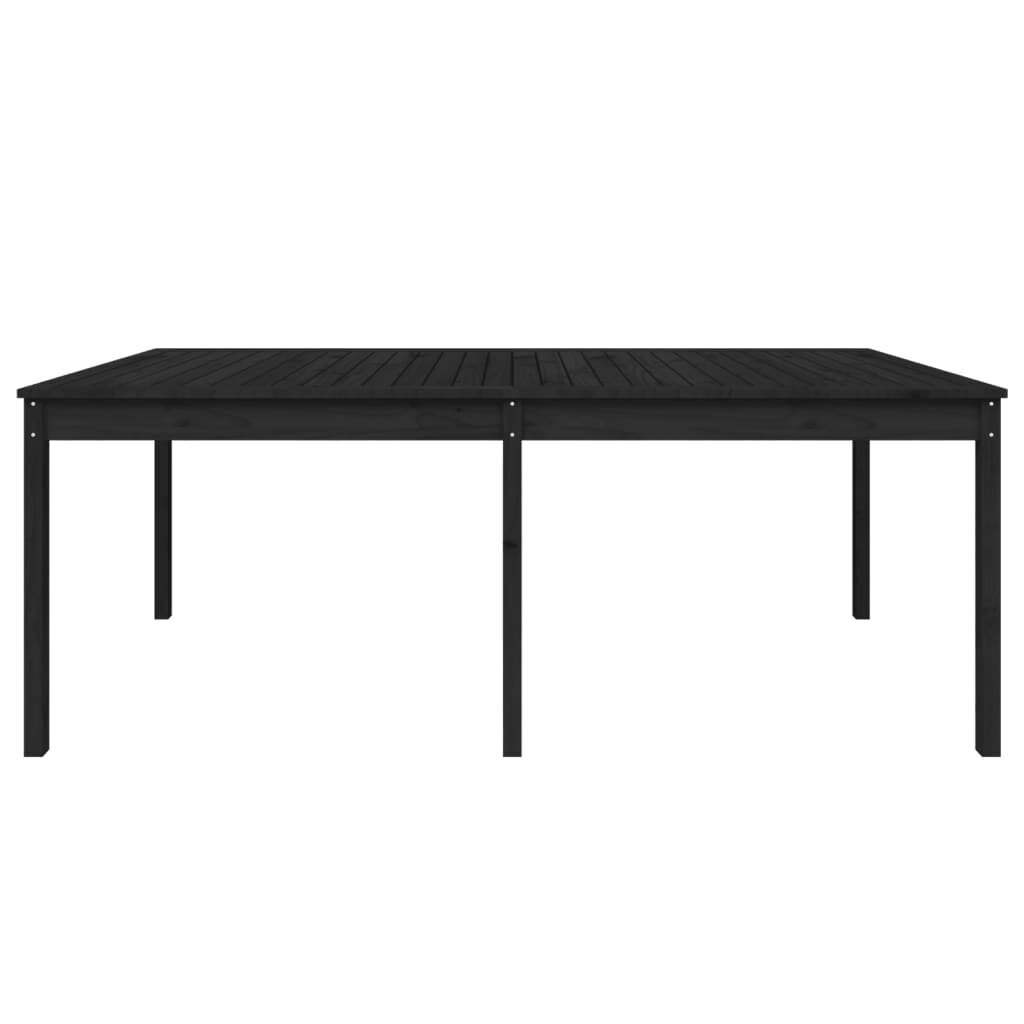 vidaXL Puutarhapöytä musta 203,5x100x76 cm täysi mänty hinta ja tiedot | Puutarhapöydät | hobbyhall.fi